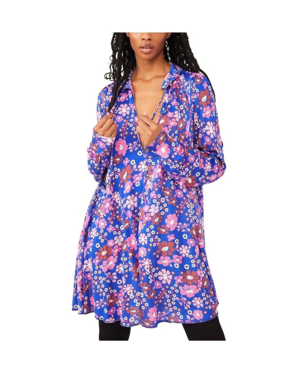 Free  People Daisy Jane Mini Dress
- Blue/Pink